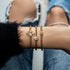 Narzisse | 18 Karat Gold | Weißes Kristall-Charm-Armband